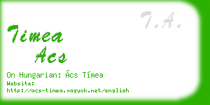 timea acs business card